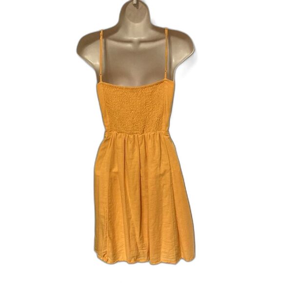 AMERICAN EAGLE Mustard Yellow Button Strappy Sundress Womens XL - Picture 4 of 16